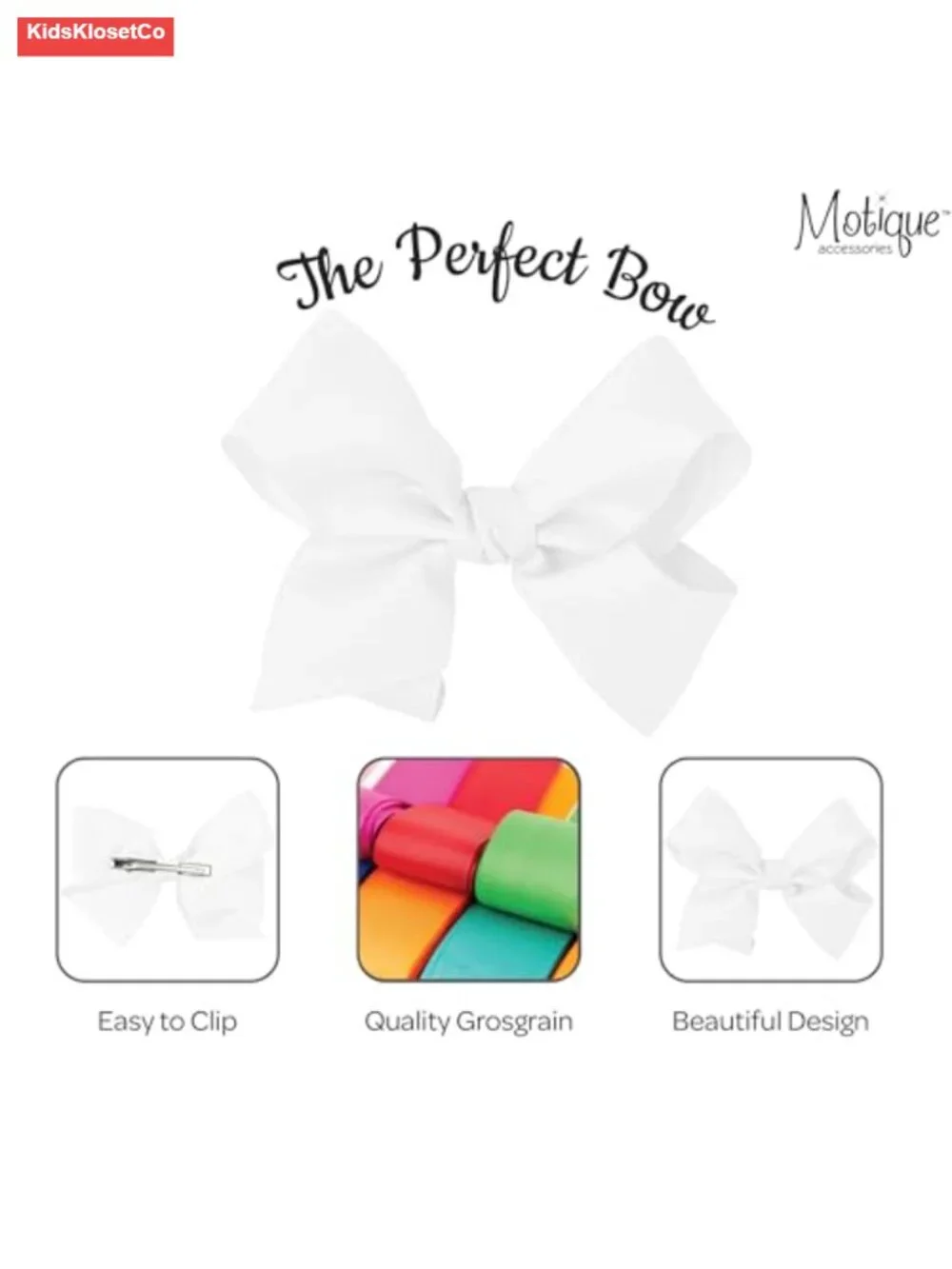 5.5 Inch Grosgrain Hair Bow Alligator Clip - Classic Hair Accessory